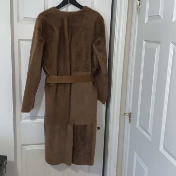 Vince NWT Real Shearling Reversible Belted Long Coat - Picture 8 of 15